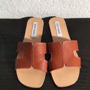 steve madden hoku leather slide sandal